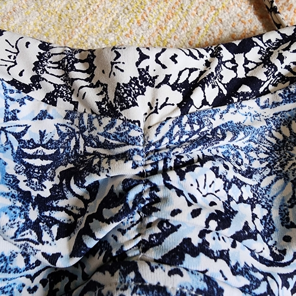 Tommy Bahama Blue Medallion Bandeau One Piece Swimsuit - Picture 6 of 9